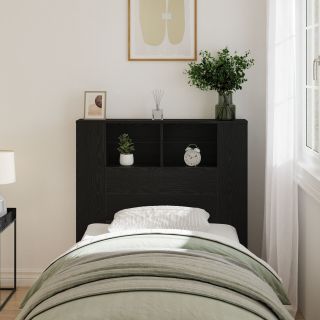 Peatoe Kabinet Must Tamme 100x19x104.5 cm Tehispuidust