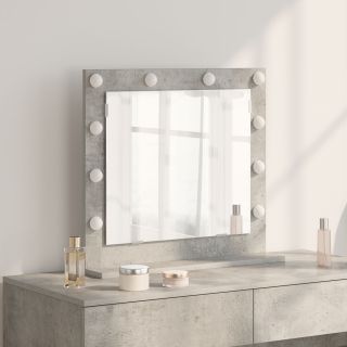 Vanity Mirror with LED Lights Hall Graniit 60x55x18 cm