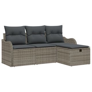 4-osaline aia diivankomplekt koos padjadega Hall Polü Rattan