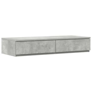 voodi sahtlid betooni hall 100x36,5x16,5 cm tehispuidust