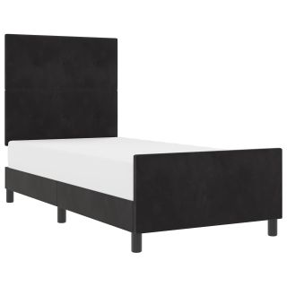 Voodi Raam Must 90x190 cm Samet