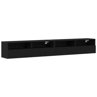 TV seinariiulid 2 tk Must tamm 100x30x30 cm Tehispuit