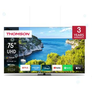 TV Set|THOMSON|75|4K/Smart|3840x2160|Wireless LAN|Bluetooth|Google TV|Black|75UG5C14