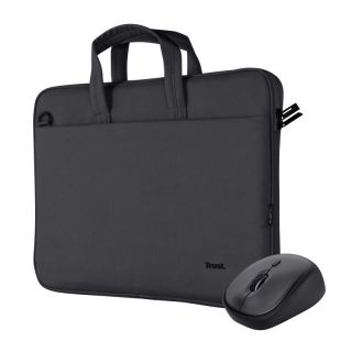 NB CASE BOLOGNA 16 +MOUSE SET/BLACK 24988 TRUST