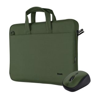 NB CASE BOLOGNA 16 +MOUSE SET/GREEN 24989 TRUST