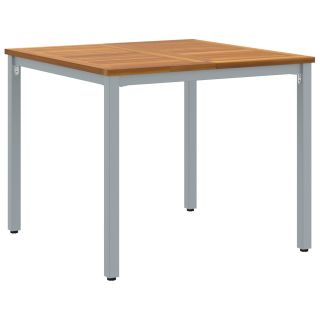 Aiamööbel 90x90x75 cm Tahke akatsiapuit ja metall