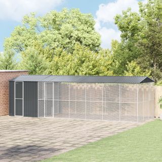 Linnupuur koos laiendusega Anthracite 310x838x247 cm Terasest