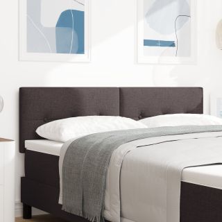Voodipeats Nupud Tufting Tumedat Pruuni 160 cm Kangas