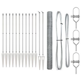 heki aed 1.6x25 m Tsinkteras,aiapostid kinnitusga 13 tk Ø32 mm 180 cm Tsinkteras