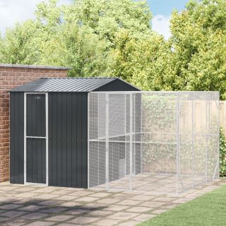 Linnupuur koos laiendusega Anthracite 310x421x247 cm Terasest