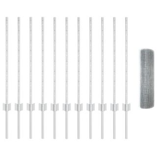 keevitatud traadi aed 11 U-pulgaga Hõbe 0.8x25 m Teras