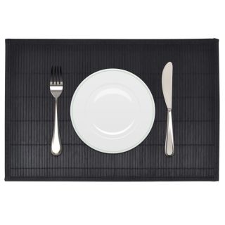 Bambusest lauamatid 6 tk, 30 x 45 cm, must