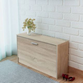 Скамейка для обуви 80 x 24 x 45 см, дуб