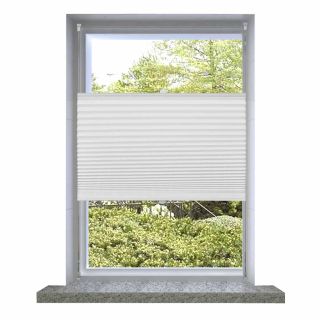 Plisseekardin 80 x 200 cm valge