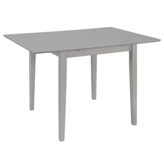 Раздвижной обеденный стол, серый, (80–120) x 80 x 74 см, МДФ