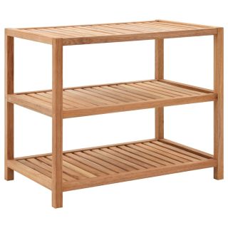 полка для ванной из массива орехового дерева 65 x 40 x 55 см