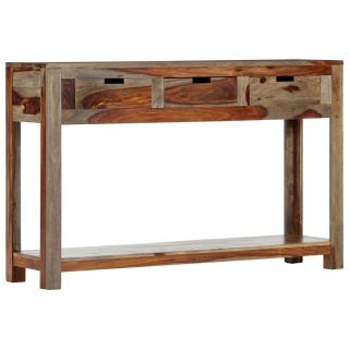 konsoollaud 3 sahtliga, 120 x 30 x 75 cm, akaatsiapuu