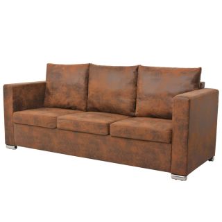 3-местный диван 191 x 73 x 82 см, искусственная замша