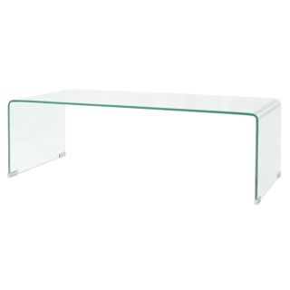 karastatud klaasist kohvilaud 98x45x30 cm läbipaistev