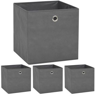 mittekootud kangast hoiukastid 4 tk 32 x 32 x 32 cm hall