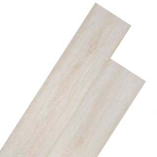 mitte iseliimuvad PVC-põrandalauad 5,26 m², 2 mm, valge tamm