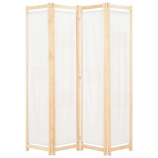 4 paneeliga sirm, kreemjas, 160 x 170 x 4 cm, kangas