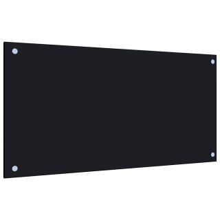 köögi pritsmekaitse, must, 80 x 40 cm, karastatud klaas