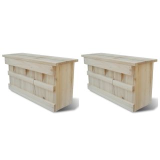 varblaste pesakast, 2 tk, puit 44 x 15,5 x 21,5 cm