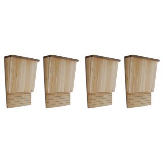 nahkhiirte pesakastid, 4 tk, 22 x 12 x 34 cm, puit