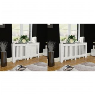 radiaatori kate, 2 tk, MDF, 152 cm, valge
