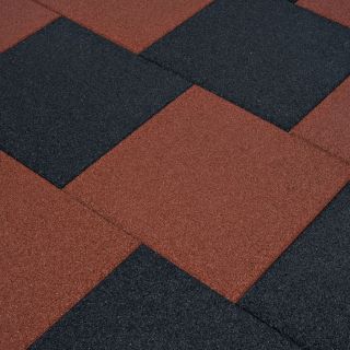 põrandakaitsematid, 24 tk, kumm, 50 x 50 x 3 cm, must