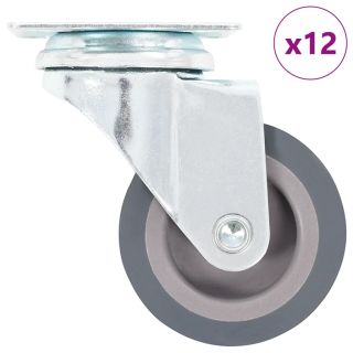 12 tk pöörlevad rattad 50 mm