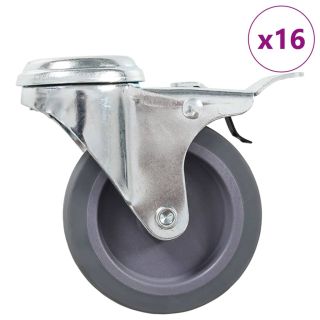 poldiaukudega pööratavad mööblirattad 16 tk, 75 mm