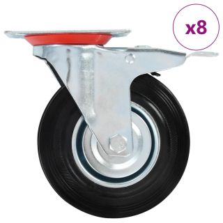 8 tk pöörlev ratas 125 mm