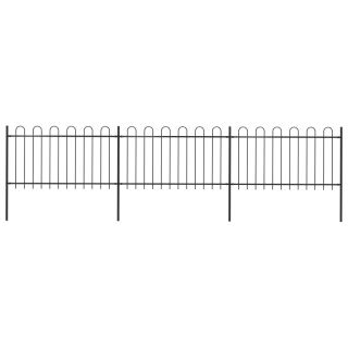 kumerate otstega aed, teras, 5,1 x 1 m, must