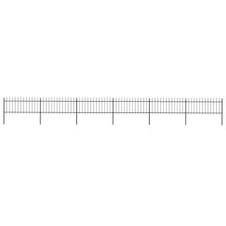 terava otsaga aed, terasest, 10,2 x 0,8 m, must