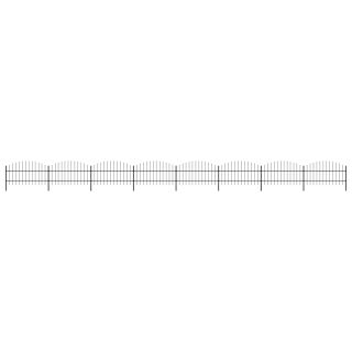 забор, заостренный, стальной, (0,75–1) x 13,6 м, черный