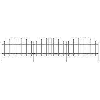 Ограждение с шипами (1–1,25) x 5,1 м, сталь, черное