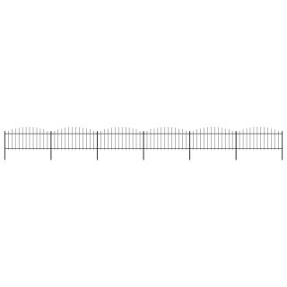 забор, заостренный, стальной, (0,5–0,75) x 10,2 м, черный