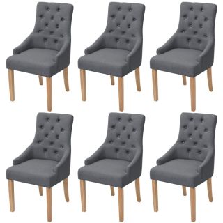 söögitoolid 6 tk, tumehall, kangas