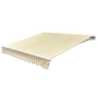 kokkupandav varikatus, käsitsi kasutatav, 300 cm, kollane/valge