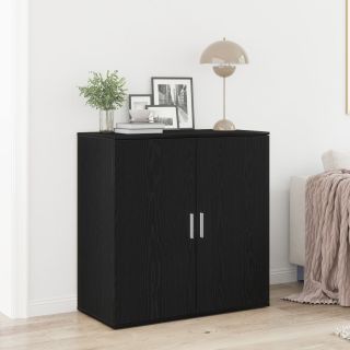 Külglaud Must tamme 79x38x80 cm Tehispuit