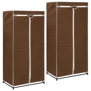 riidekapid 2 tk pruun 75 x 50 x 160 cm