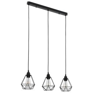 laelamp, teemandidisain, must, 3 x E27 pirni