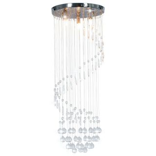 laelamp kristallhelmestega hõbedane, spiraalne, G9