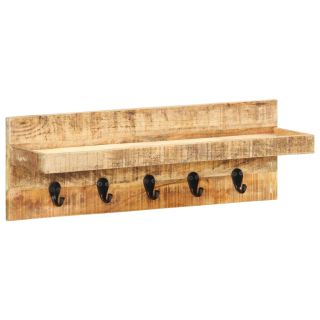 seinale kinnitatav riidenagi, 60x15x20 cm, mangopuit