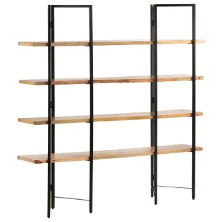 Книжный шкаф с 4 полками 160 x 35 x 160 см из прочного мангового дерева