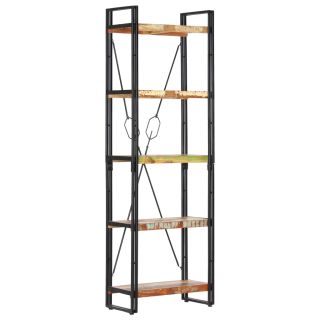 Книжный шкаф с 5 полками, 60 x 30 x 180 см, переработанная древесина