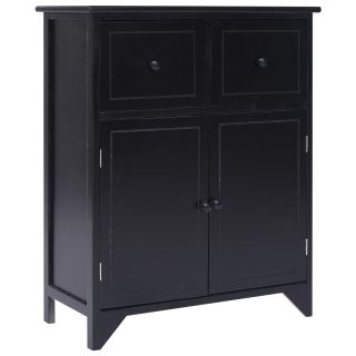 puhvetkapp, must, 60 x 30 x 75 cm, Paulownia puit