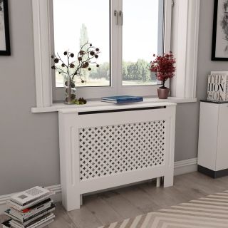 radiaatorikate valge 112 x 19 x 81,5 cm, MDF